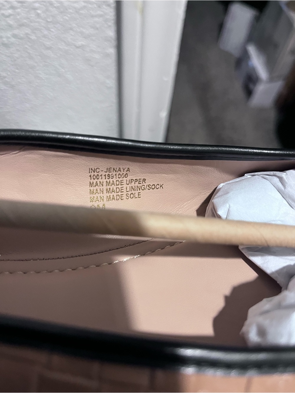 🔥New INC Neutral Tan and Black Woven Cap-Toe Ballet Flats in box. - Picture 3 of 4